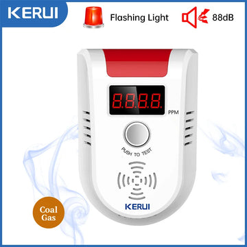 KERUI GD13 LPG GAS Detector Alarm Wireless Digital LED Display Natural Leak Combustible Gas Detector For Home Alarm System