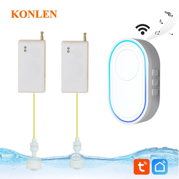 Tuya WIFI Leakage Sensor Water Leak Detector Liquid Level Siren Alarm Smart Life overflow flood Alert for bathroom tank kitchen