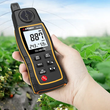 SNDWAY SW-723 Gas Detector Carbon Dioxide CO2 Monitor Alarm 9999 PPM Sensor Professional Carbon Dioxide Tester Device CO₂ Meter