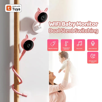 1080P HD Baby Monitor Tuya APP Remote Control 2 Million Pixel Camera Sound Temperature Detection Infrared Night Vision Babyphone
