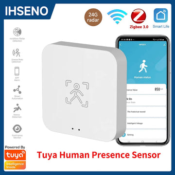 Tuya Zigbee WiFi Human Presence Sensor 24G MmWave Radar Detector APP Control For Smart Home Security Protector