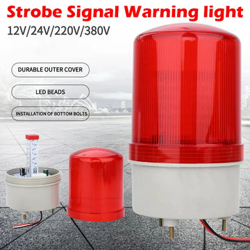 Sound and light alarm alarm flashing light 1101J integrated signal warning light 12V24V220V380V rotating strobe alarm