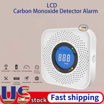 Carbon Monoxide Detectors, CO Sensors Battery Powered, With Light&Digital Display For Home,Bedroom,Kitchen,Office
