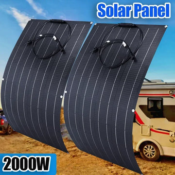 2000w1500w1000w500w Super Power Solar Panel Suitable For RV Boat Car Household Camping 18V 36V Battery Charger Solar Panel Kits