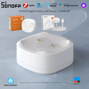 SONOFF SNZB-05P Zigbee Smart Water Leak Sensor Leaking Dripping Extended Detection APP Real-time Alert Home Assistant Smarthings