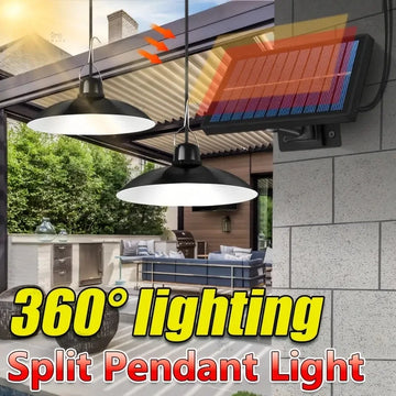 A New Super Bright Split Dual Heads Solar Pendant Light Household Indoor Solar Light and Outdoor Solar Panel For Camping Garden