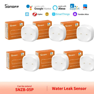 SONOFF SNZB-05P Zigbee Water Leak Sensor Large Space Leakage Detection With Detection Cable ZHA MQTT Home Assistant Smarthings