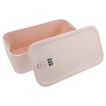 Plastic Lock Box Storage Container for Food Medicine Phone 4 Digit Code Lockable Boxes Compact Sealed PP Material Medication