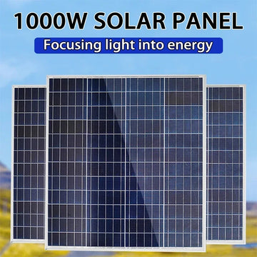 500W1000W 12V Photovoltaic Solar Panel, Power Bank Kit100AController Solar Plate For Home/Car Fast Battery/camping accessories