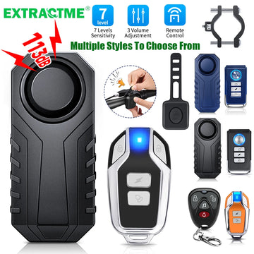 Extractme Motorcycle Alarm Wireless Remote Control Waterproof 113dB Bicycle Electric Scooter Moto Anti theft Security Alarm