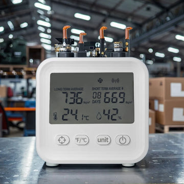Mini Radon Air Quality Monitor Multifunction Temperature Humidity Data Adjustment Radon Sensor Monitor Indoor Radon Gas Detector