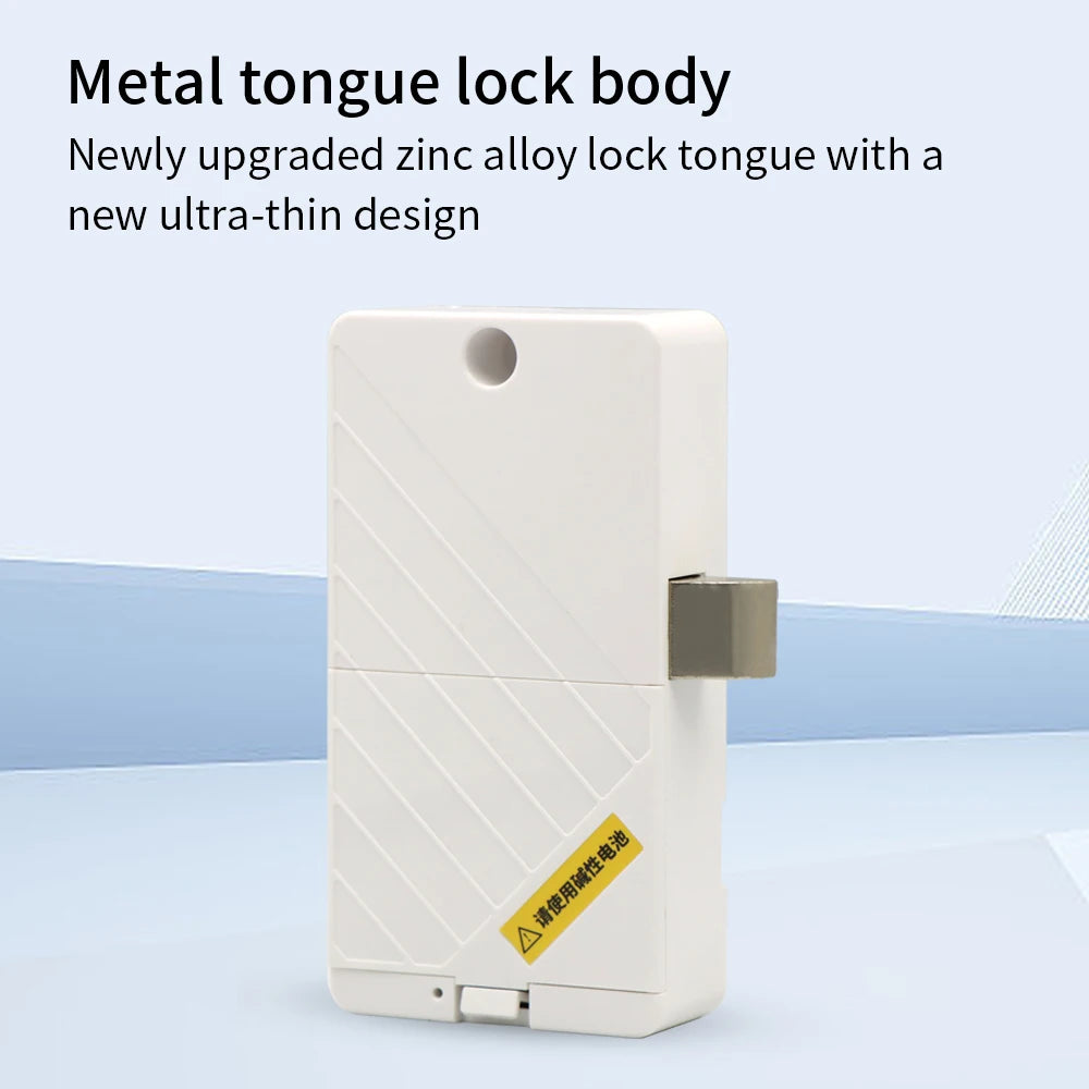 Tuya Smart Invisible Electric Biometric Lock - Keyless App-Controlled Smart Door Lock for Drawers Cabinets Lockers Furniture