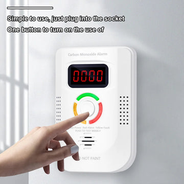 Plug-in Carbon Monoxide CO Detector Digital Combustible Gas Leak Monitor Sound Light Warning Combustible Gas Smoke Alarm