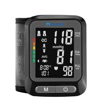 Sejoy Sphygmomanometer LCD Screen Portable Digital Wrist Blood Pressure Monitor Health Care Medical Heart Rate Pulse Meter