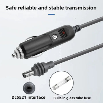 For Starlink Mini DC Power Cable Direct To Cigaretter 12V Adapter Power Cable For Starlink Mini Waterproof 1M/2M/3M/5M