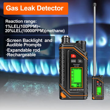Aicevoos Rechargeable Digital Display Combustible Gas Leak Detector Gas Alarm High-Sensitivity Natural Gas Tester Methane