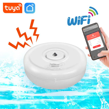 Tuya WiFi Water Leak Sensor Smart Home Sound Alarm Water Overflow Level Detector Flood Leakage Detection APP Remote Control