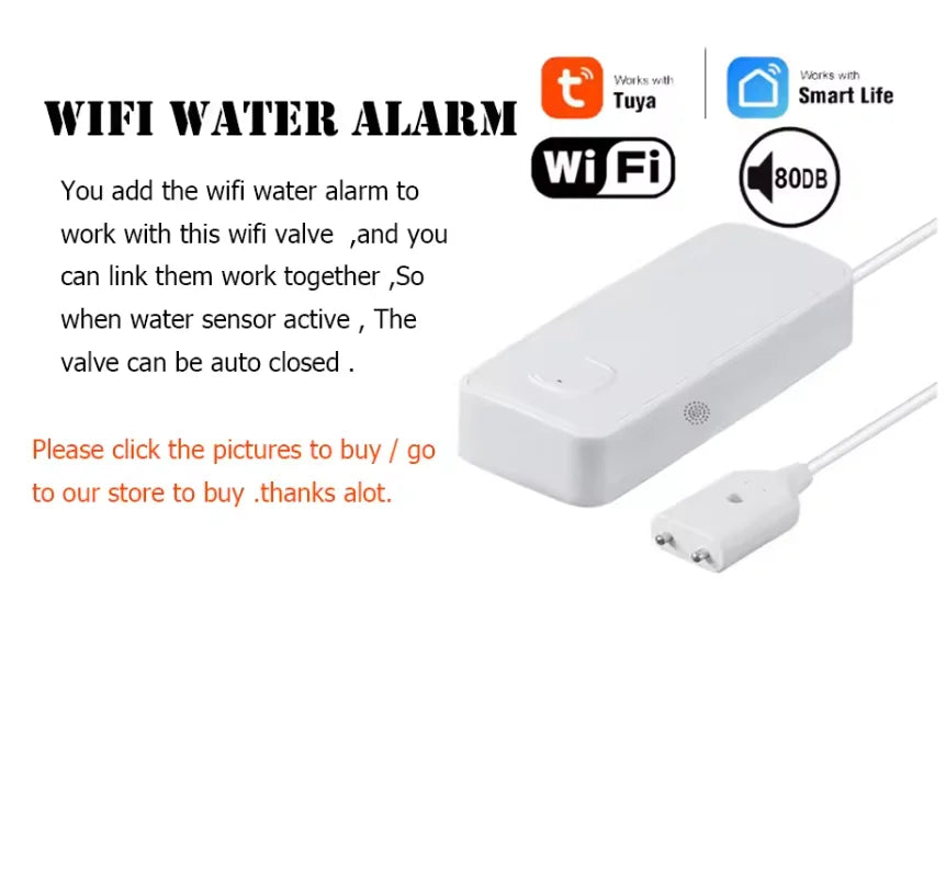 Tuya WIFI Water Leakage Alarm Smart Home Alarm Independent WIFI Water Leak Sensor Detector Control Valves and Alarms