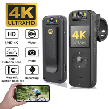 4K HD Body Camera Portable Small Digital Camcorder WiFi Night Vision Video Recorder Mini Camera Bike Sports DVPolice Bodycam