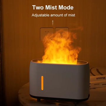 Colorful Flame Mini Aroma Diffuser 240ml Auto-Off Fire Air Humidifier Oil Diffuser with Remote Control for Home Baby Gift