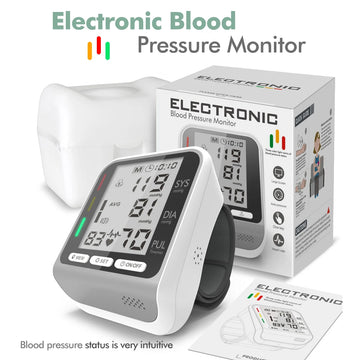 Medical Digital Wrist Blood Pressure Monitor Heart Rate Pulse Meter Measure Sphygmomanometer PR LCD Screen Portable Health Care