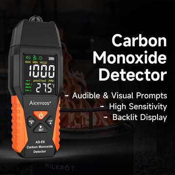 Aicevoos Carbon Monoxide Detector,Range 0-1000PPM,Professional High Precision CO Gas Monitor Tester,Audible And Visual Alarm