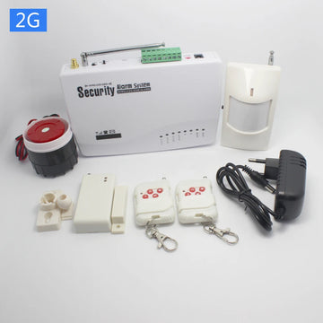 1 Set Home Security GSM SMS Alarm System Put In SIM Card Arming Disarming By Cellphone Wireless Door Open Alarm Smoke Sensor