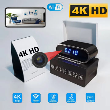Improved HD 4K WiFi mini camera, upgraded infrared night vision, motion detection, remote viewing, HD wireless camera