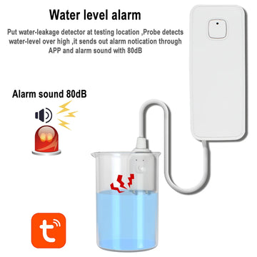 1/2/5pcs Alexa Wifi Water Leakage Detection Alarm Detector Tuya Smart Switch Water Leakage Sensor Voice Controller Google Home