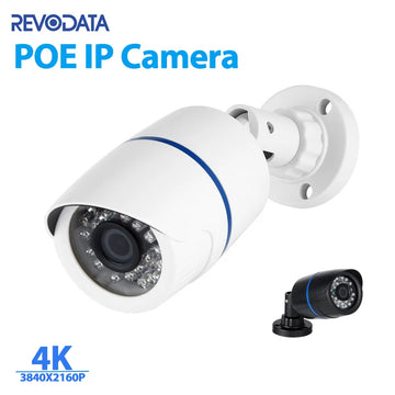 8MP 4K IP66 Waterproof Bullet Outdoor POE Camera, IP Surveillance Camera Security Night CCTV System Cam
