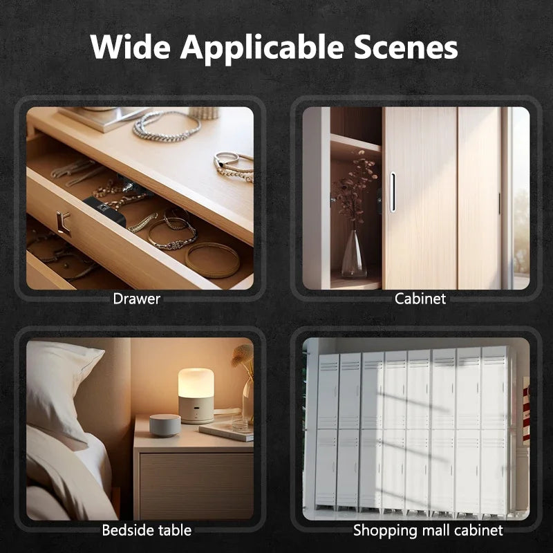 Tuya Bluetooth Smart Wood Cabinet Lock App Remote Control Monitoring Keyless IC Card Unlock Door Locker Furniture Drawer