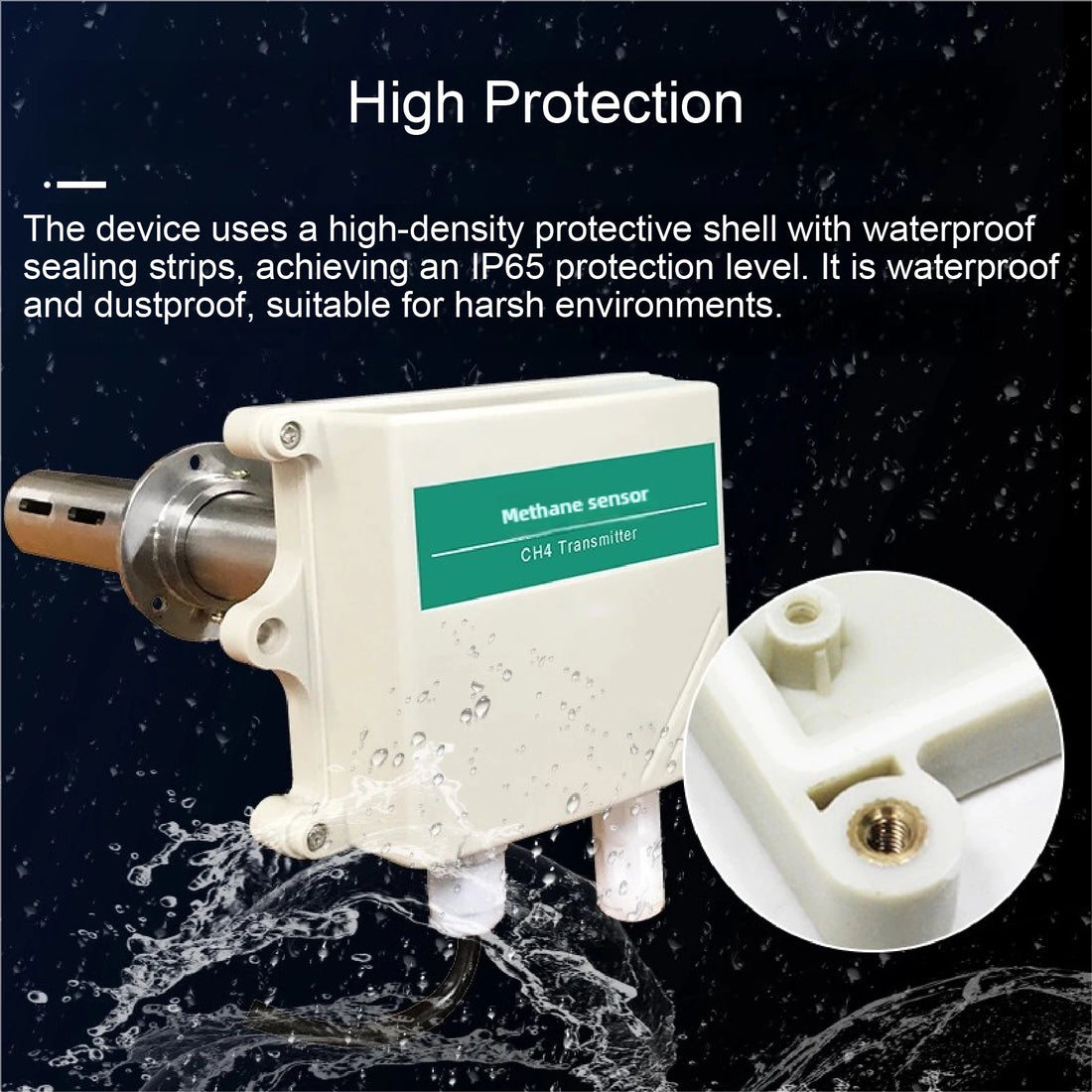 CH4 Methane Sensor Gas Transmitter for Pipeline Detection RS485/4-20mA/0-10V High Accuracy Industrial Gas Detector