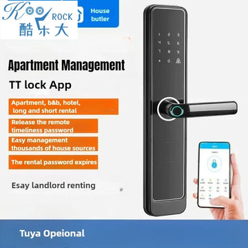 TTLOCK Fingerprint Lock with Tuya for Hotels, Apartments, Short-term Rentals, and Homestay - Smart Lock