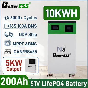 BetterESS All in One 10kWh Powerwall Na+ Battery 48V 5kW Inverter ESS EU NO VAT, Long Life, Safe, Perfect Home Energy Solution