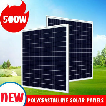 500W Solar Panel Kit Complete 12V Polycrystalline Power Portable Outdoor Rechargeable Solar Cell Solar Generator for Home