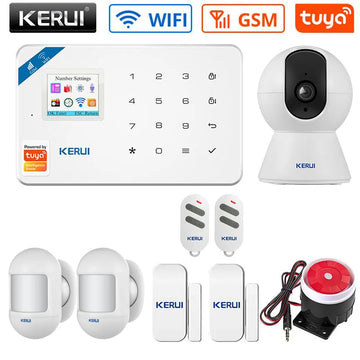 KERUI W181 WIFI Wireless GSM Alarm system Tuya Smart APP Remote Control Home Security Alarm Host Home Security Alarm Kit