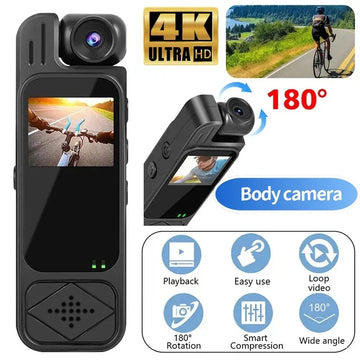 HD 4K Mini Camera Portable Digital Video Recorder Small Body Camera Infrared Night Vision Sports DV Camcorders New 2025