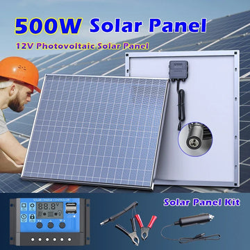 500W 12V Premium Solar Power System with MPPT Controller - Reliable Energy Solution for Household, Camping & Boat Applications