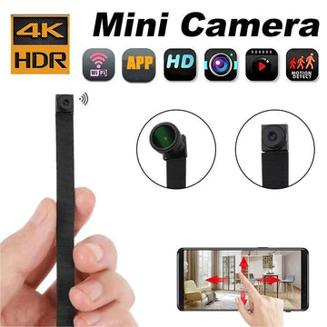 Mini WiFi camera, 4K HD wireless portable camera, used for indoor/outdoor, home/office, car, baby/nanny monitor, remote viewing
