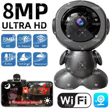8MP 4K IP Wifi Surveillance Robot Cmaera HD Cloud Smart Home Two Way Audio CCTV Network Wifi Camera Wireless Baby Monitor Camera