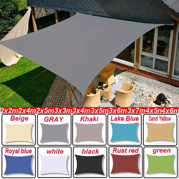 Outdoor Waterproof Rectangular Sun Shade, Garden Canopy, Courtyard Swimming Shade, Beach Car Awning, 320D