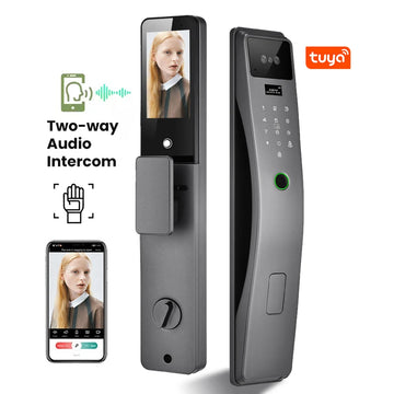 Tuya 3D Face Recognition Smart Door Lock With Camera Cerradura Wifi Biometric Fingerprint Security Fully Automatic Smart Lock