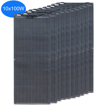 Flexible Solar Panel 1000W Bendable Waterproof Monocrystalline 10 x 100W Solar Panels battery China for Supply Car Yacht RV Boat
