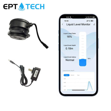Ultrasonic Wireless Mobile App Detector Water Fuel Oil Liquid Level Sensor Alarm Indicator Remote Tank Monitor TLC2206