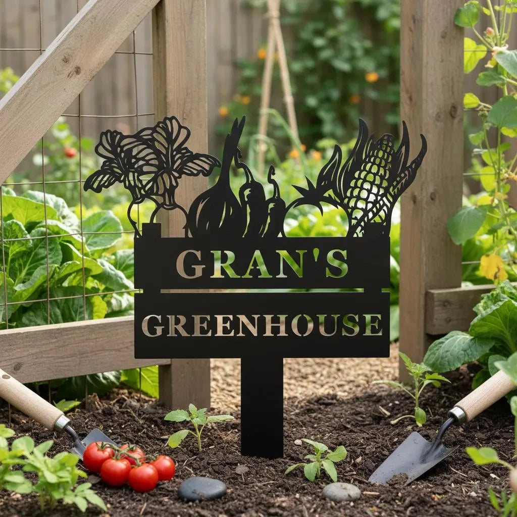 Custom Metal Bunny Garden Decoration, Personalized Yard Signs