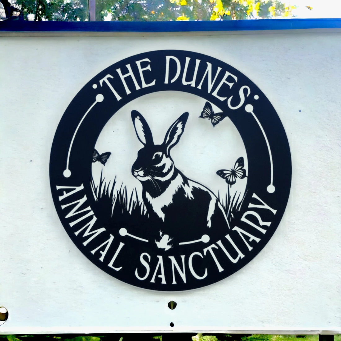 Custom Metal Bunny Garden Decoration, Personalized Yard Signs
