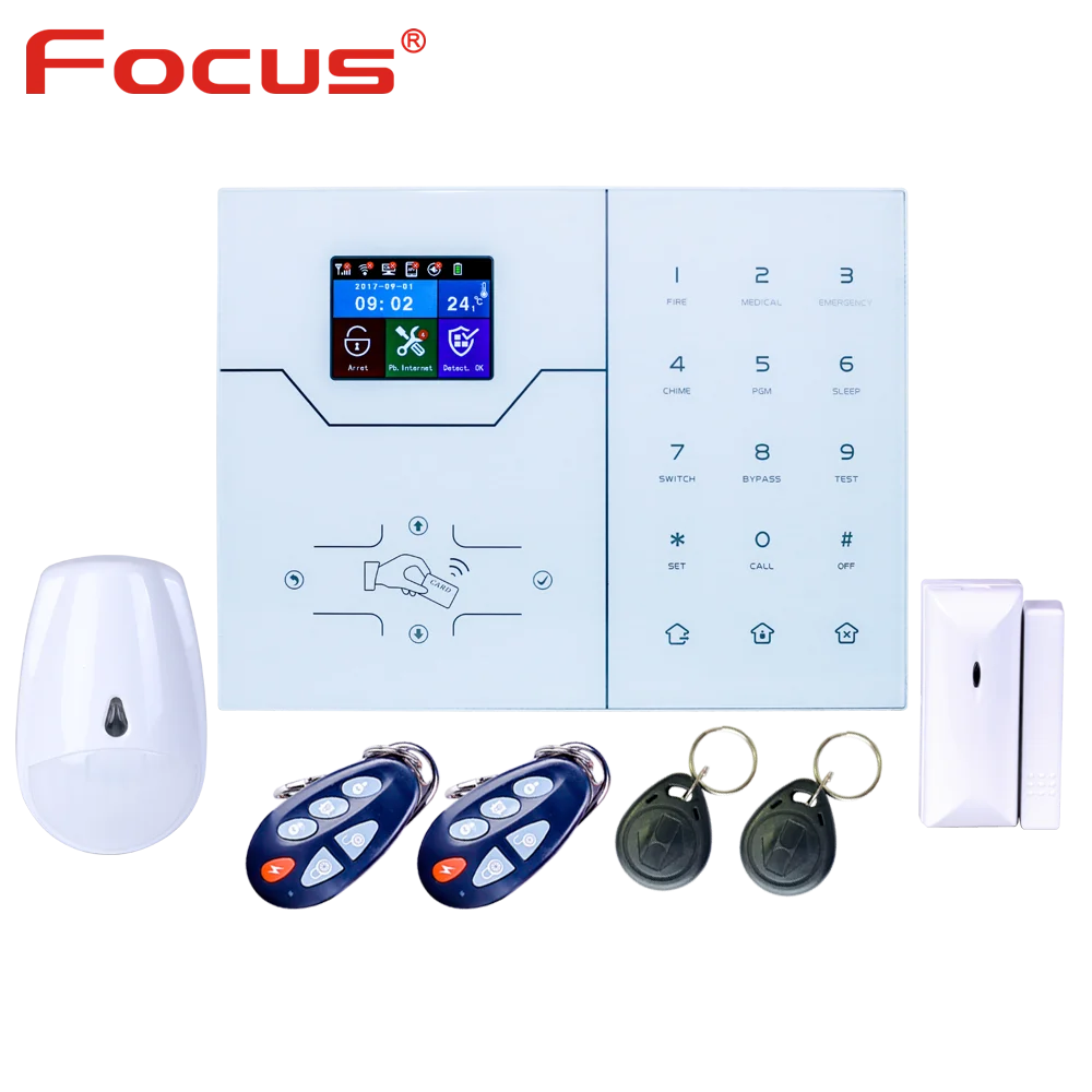 Focus Meian 433mhz or 868Mhz English Menu HA-VGW Wifi Alarm 4G GSM Alarm System With Smart Security App Control