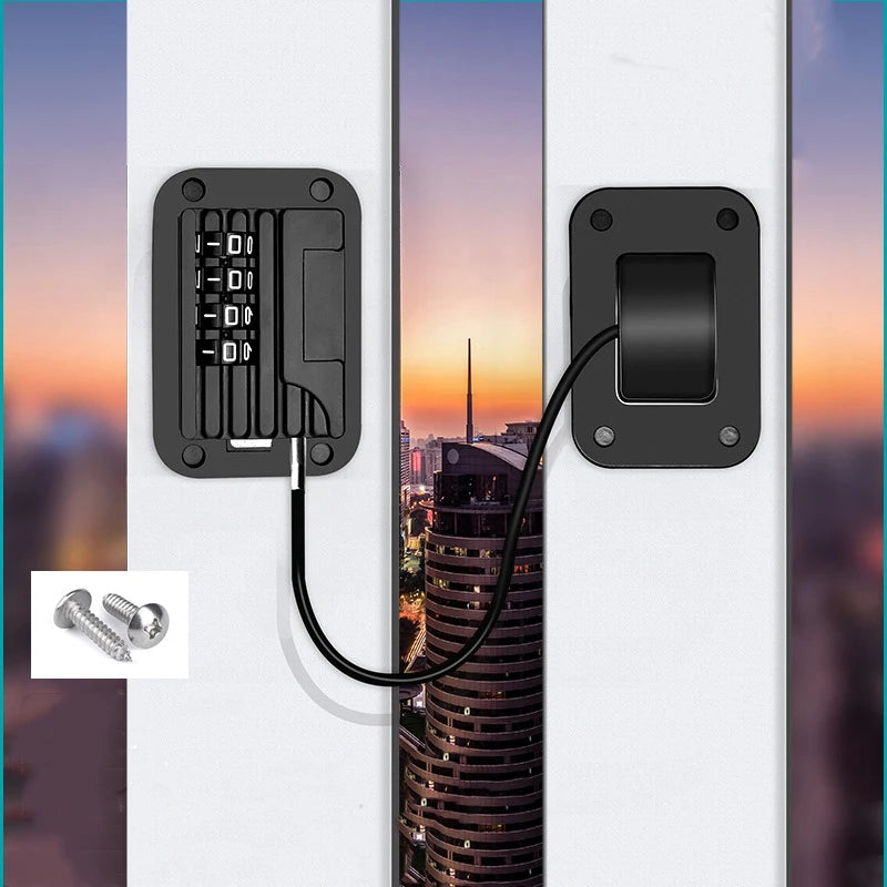 KK&FING Child Protection Window Lock Refrigerator Lock High-rise Anti-falling Building Window Safety Code Lock Punch-free