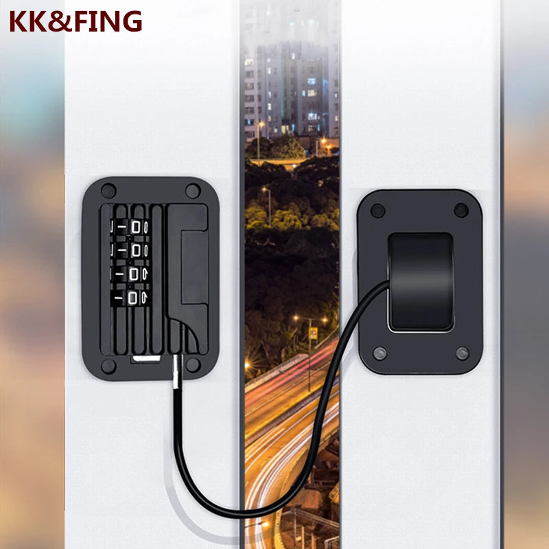 KK&FING Child Protection Window Lock Refrigerator Lock High-rise Anti-falling Building Window Safety Code Lock Punch-free