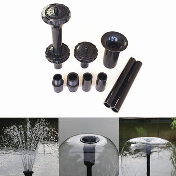 1/2" 3/4" Plastic Fountain Head Set For Garden Pond Plastic Fountain Nozzles